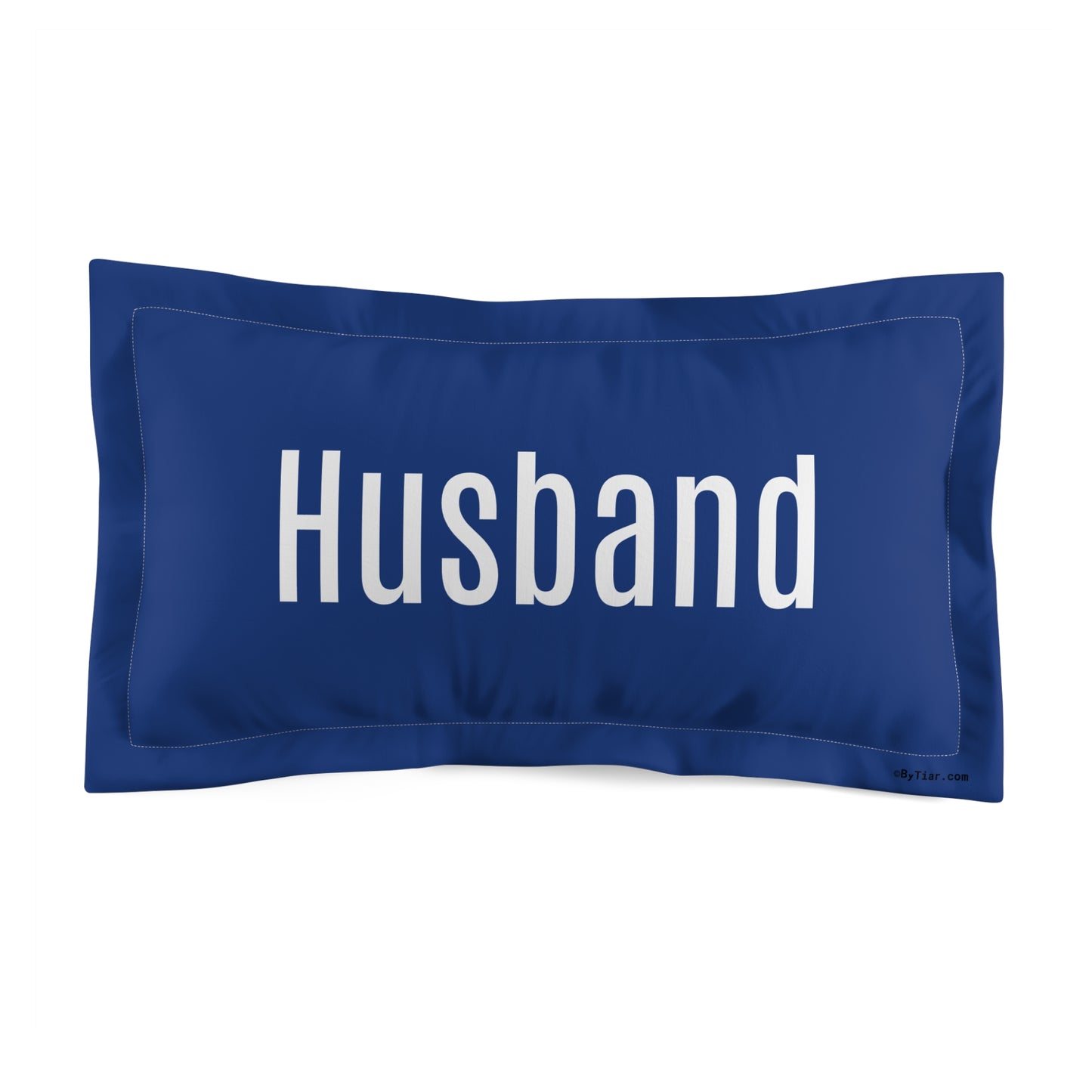 ByTiar Husband King Size Microfiber Pillow Sham in Black – Luxurious and Soft Pillowcase for Couples