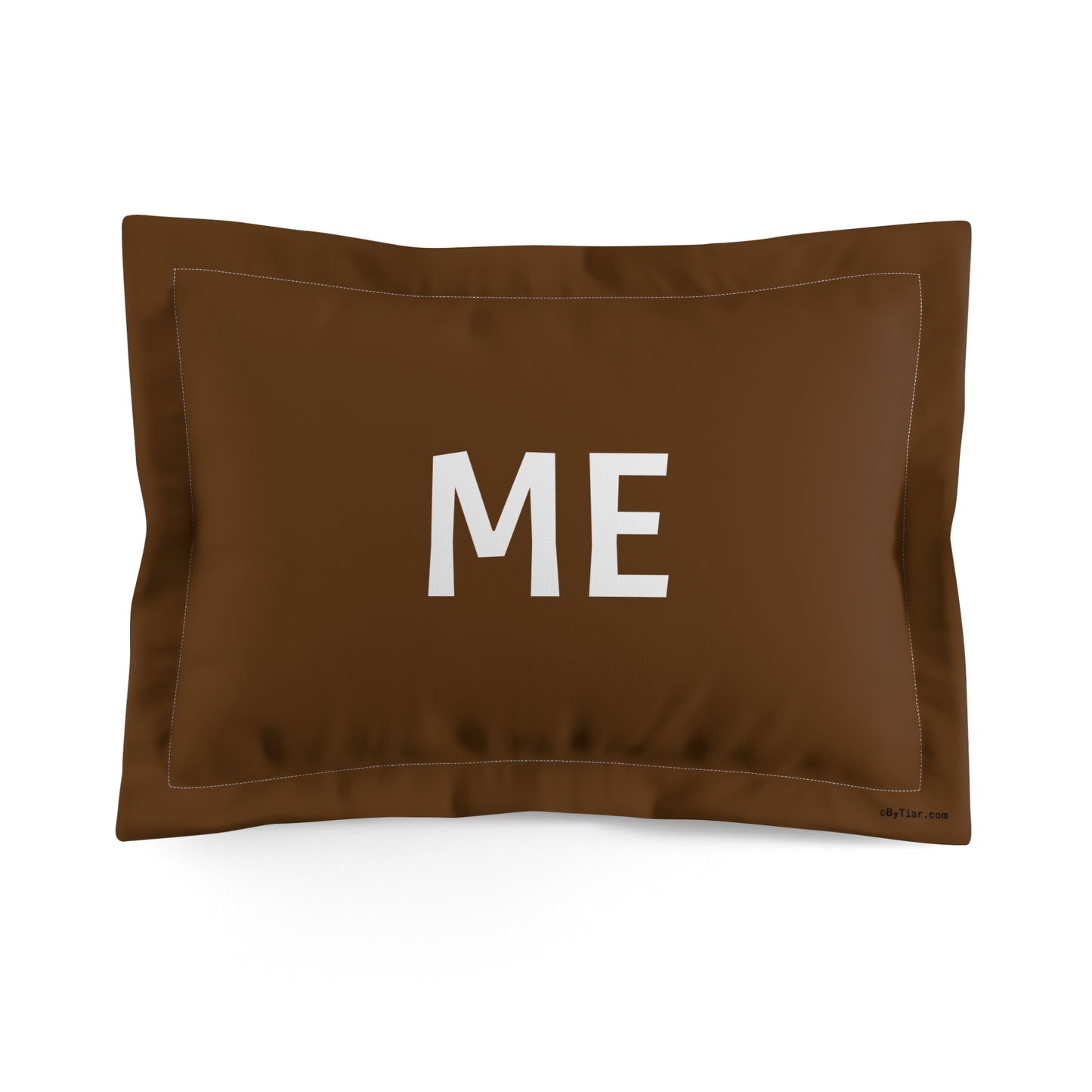ByTiar ME Dark Brown Standard Size Microfiber Pillow Sham – Luxurious and Soft Pillowcase Set for Couples