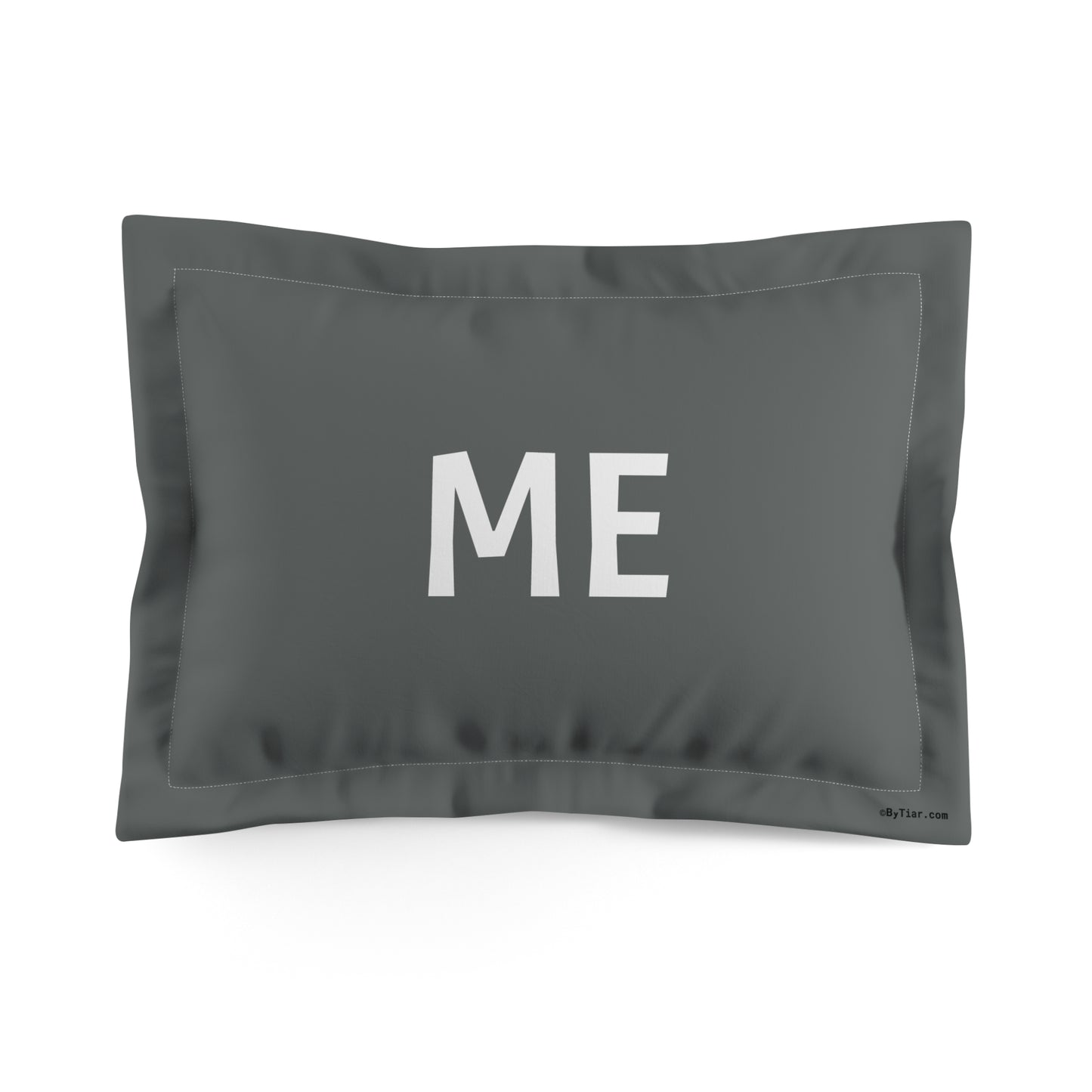 ByTiar ME Dark Gray Standard Size Microfiber Pillow Sham – Luxurious and Soft Pillowcase Set for Couples