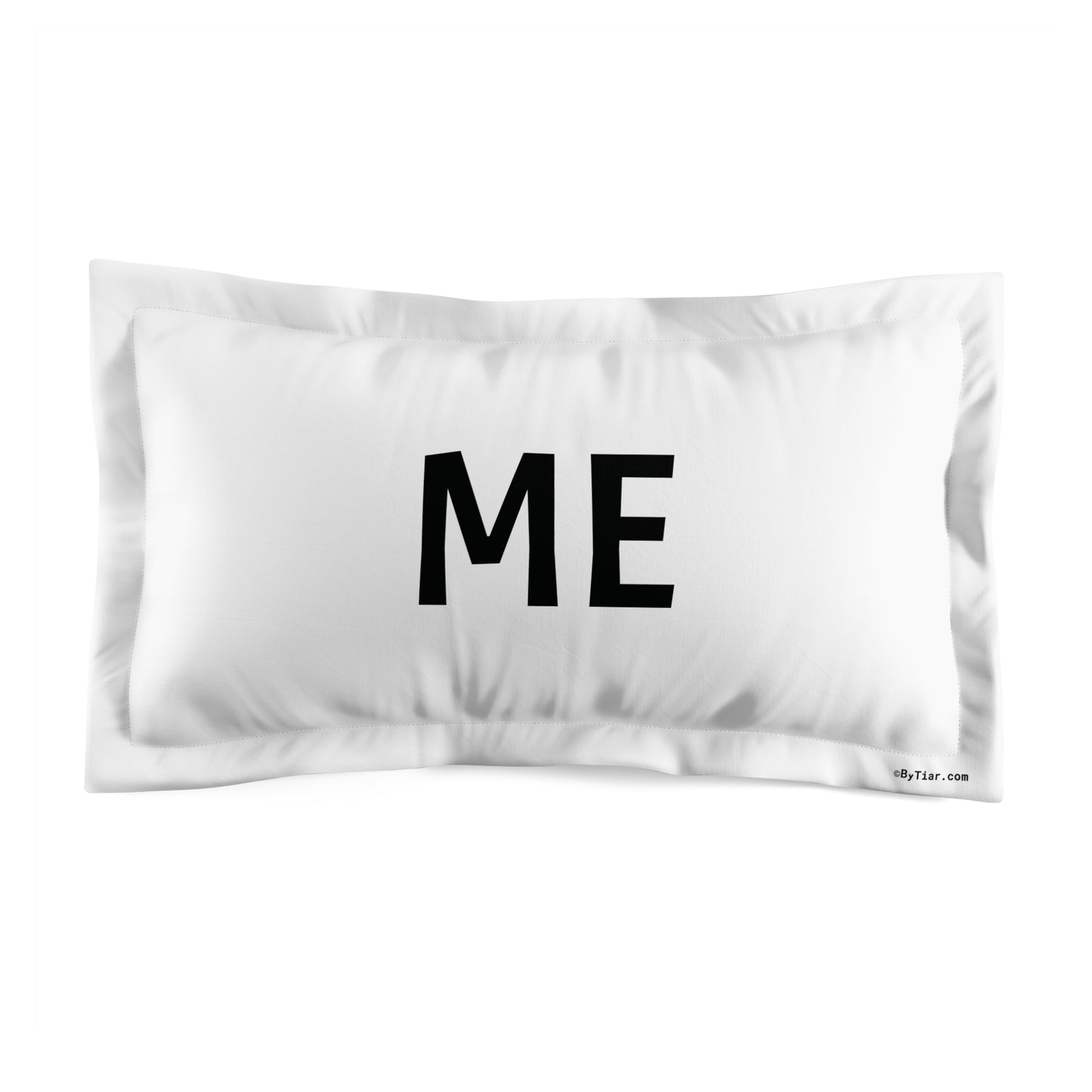 ByTiar ME White Microfiber Pillow Sham – Luxurious and Soft Pillowcase Set for Couples