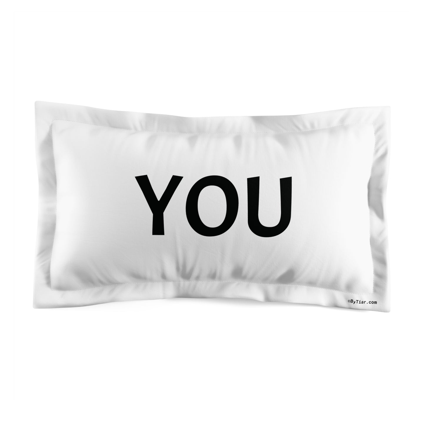 ByTiar 'ME' & 'YOU' Pillowcase Set - Luxurious Microfiber Bedding for Couples in White Color