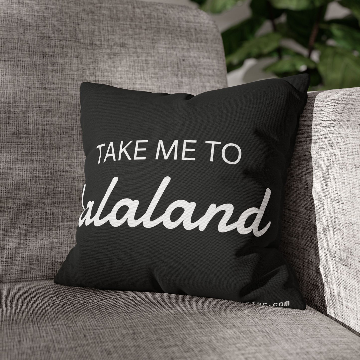 ByTiar Take Me To Lalaland: Spun Polyester Square Black Pillowcase. Order yours today!