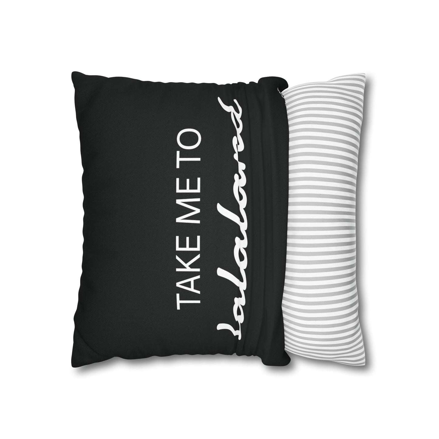 ByTiar Take Me To Lalaland: Spun Polyester Square Black Pillowcase. Order yours today!