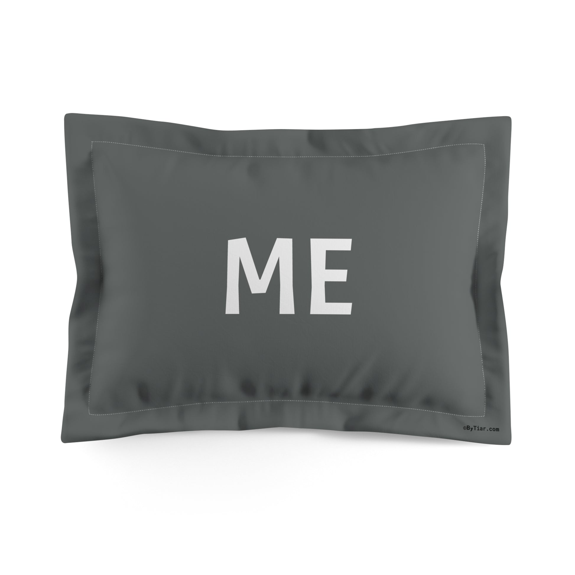 ByTiar ME Dark Gray Standard Size Microfiber Pillow Sham – Luxurious and Soft Pillowcase Set for Couples