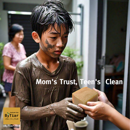 Mom's trust, teen's clean by ByTiar natural soap